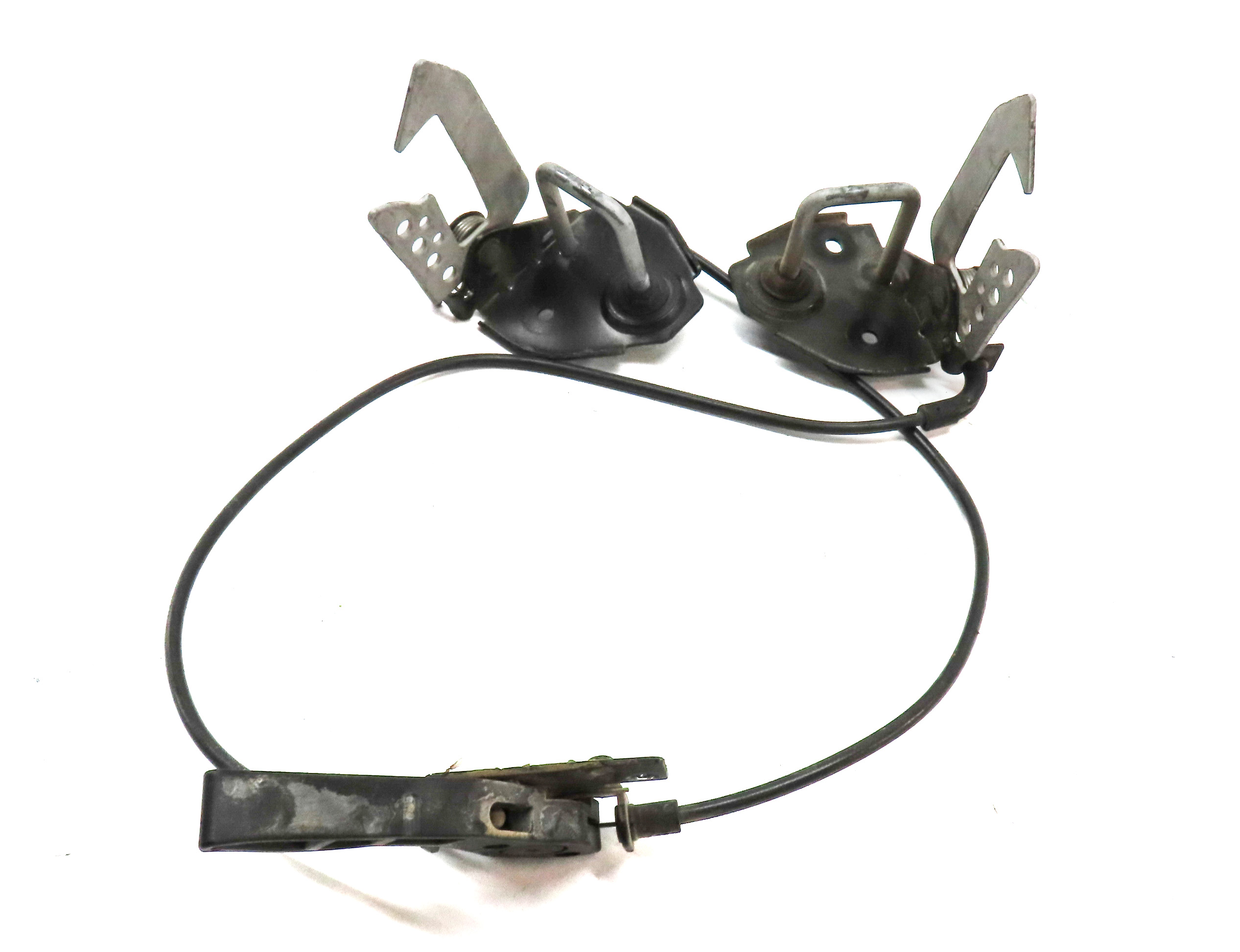 2014 BMW 535Xi F10 FRONT UPPER HOOD LOCK LATCH CATCH HOOK SET w/ RELEASE HANDLE — exact item pictured